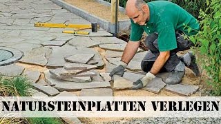 Natursteinplatten verlegen [upl. by Konstanze]