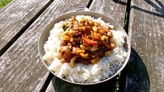 Trangia Sweet n Sour Pork Solo Camping Cooking on the Trangia 27 [upl. by Katherina]