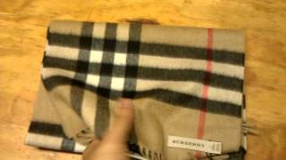 Burberry Giant Check Cashmere Scarf [upl. by Nolana103]