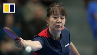 Table tennis player makes Olympic debut at age 58 [upl. by Spector]