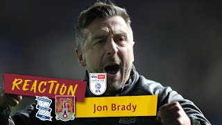 Jon Brady reflects on the draw at Birmingham City [upl. by Yelak]