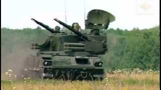 2K22 Tunguska surfacetoair gun and missile system [upl. by Annaujat]