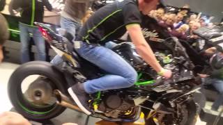 Kawasaki Ninja H2R Sound  Motorbeurs Utrecht [upl. by Nic]