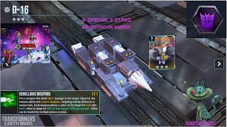 Transformers Earth Wars Unleashing Decepticon D 16 Watch this 3 Star Transformer in Action [upl. by Hamo]