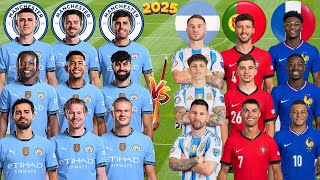 2025 Man City 🆚 2025 Argentina Portugal France  Messi Haaland Ronaldo Mbappe Rodrigo Garnacho [upl. by Peyton]