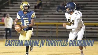 JV Football Eastern Wayne throttles Goldsboro [upl. by Hosfmann]