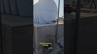 Water supply pipe installation work on roof top construction trending explore shorts video [upl. by Glynias860]