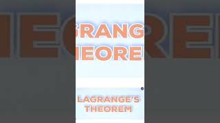 Concept of Lagrange Theorem  Group Theory  Short Trick By StudywithShrishti1 maths lagrangetheo [upl. by At]