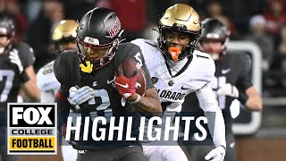 Colorado vs Washington State Highlights  CFB on FOX [upl. by Kcin586]