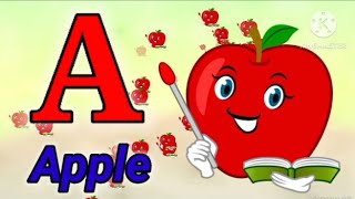 English alfabet with picture English alfabet a to z ABCD a for apple bfor ball cfor cat [upl. by Assilla]