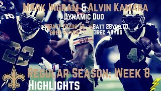 Alvin Kamara amp Mark Ingram Week 8 Regular Season Highlights Dynamic Duo  10292017 [upl. by Toland5]