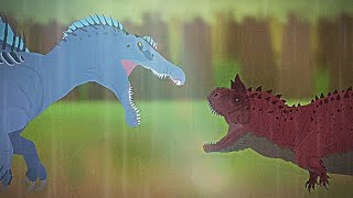 ARK spinosaurus vs Disney carnotaurus  primordial tournamentEP 1  PPANIMAN  animation [upl. by Cogen]