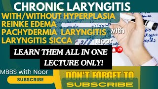 chronic laryngitis  Reinkes edema  pachydermia laryngitis  doctorsplaceacademy [upl. by Nymzaj72]