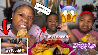 BEiNG MeAn to My SiBliNgs tO sEe hOw thEy ReacT GONE REALLY BAD Seafood Mukbang [upl. by Atnahs]