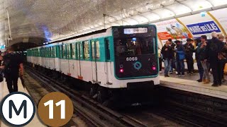 Ligne 11 Célébration de la fin du MP59  Spot à Arts et Métiers et Mairie des Lilas [upl. by Lokkin454]