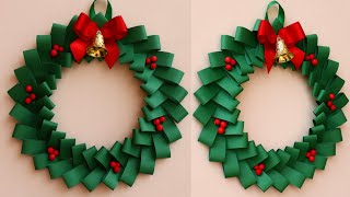 DIY Christmas WreathChristmas Wreath from PaperHow to make Christmas WreathChristmas Decoration [upl. by Catharina]