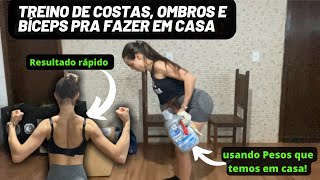 Super treino de costas bíceps e ombros pra fazer junto em casa [upl. by Schonthal]