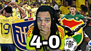 ECUADOR vs BOLIVIA 40 REACCIÓN DE COLOMBIANO [upl. by Arenat490]