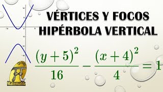 Cómo hallar vértices y focos de una hipérbola vertical [upl. by Vadnee799]