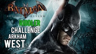 Batman Arkham Asylum  Arkham West Riddler Challenge Trophies Riddles Teeth and Spirits [upl. by Fokos]