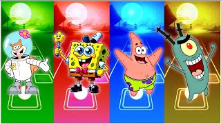 Sandy Cheeks 🆚 SpongeBob 🆚 Patrick Star 🆚 Plankton  Tiles Hop [upl. by Bland]