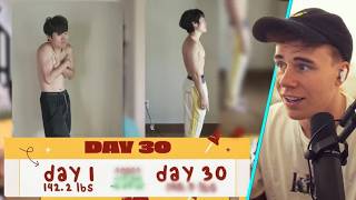 Blau Reacts OfflineTV 30 DAY FITNESS CHALLENGE [upl. by Alamak]