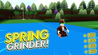 Insane Spring Gold Grinder Tutorial In Roblox Build A Boat For Treasure [upl. by Ness]