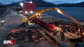 Loadout of Processed Steel for Recycling from Decommissioned Northern Producer FPF at Kishorn Port [upl. by Dempsey]