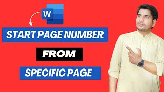 How to Start page number in word from a Specific Page in word [upl. by Curtice905]