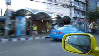 Bangkok Taxi Driving to a Restaurant [upl. by Knah926]