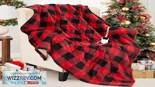 Homemate Electric Blanket Heated Throw 50“x60“ Ultra Soft Cozy Flannel Heating Review [upl. by Ashlen]