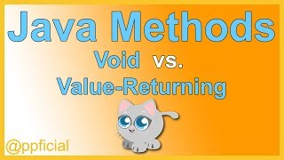 Java Void Methods VS Value Returning Methods  Learn Java Programming  Appficial [upl. by Creight]