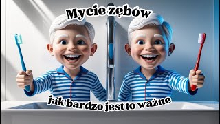 Bajki z przesłaniem  mycie zębów po jedzeniu opowieść stworzona przez AI [upl. by Reaht]