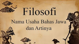 Ide Nama Usaha Bahasa Jawa Yang Bagus Unik dan Artinya [upl. by Shetrit216]