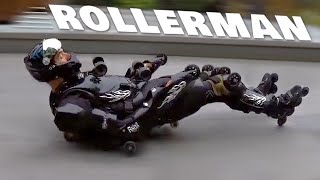 ROLLERMAN – Extreme Downhill Rollerblading Suit [upl. by Sylram780]