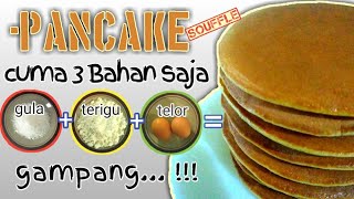 Cara Membuat PANCAKE mudah dan enak cuma 3 bahan ide jualan unik kekinian  viral  2021  Souffle [upl. by Justen90]