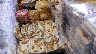 Chickpet Bangalore Wholesale Jewellery Shop 10RsEarringsVaddanamTempleBridal JewelleryShopping [upl. by Pals16]