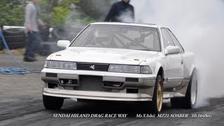 TASCAM DRV1HD in MZ21 SOARER at Sendai Hiland JAPAN DRAG RACEWAY [upl. by Anairt423]