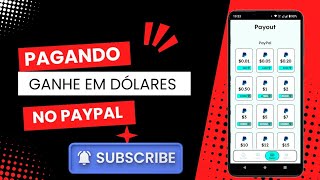 Saiu Aplicativo Pagando Em Dólar No PayPal🤑✅ Vários Saques Por Dia💚 [upl. by Acissj]