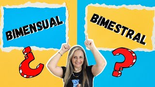 BIMESTRAL O BIMENSUAL ¿CUÁL Y CUÁNDO SE USA edutuber [upl. by Eikceb]