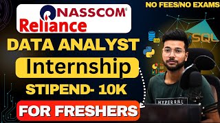 How To Get Internship In Data Analytics  Paid Internship For Data Analyst In JIO amp NASSCOM [upl. by Nrehtak]