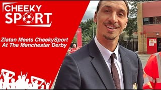 Zlatan Ibrahimovic Meets CheekySport After The Manchester Derby  Man Utd 12 Man City [upl. by Niels]