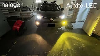 AUXITO H11 H8 H16 LED Fog Light Bulbs Review  3000K Golden Yellow Light [upl. by Eboj]