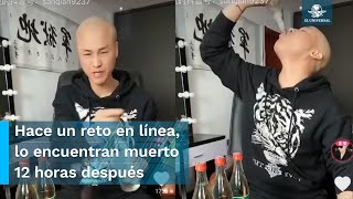 Influencer muere por beber licor durante transmisión en vivo [upl. by Garnes]