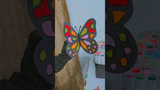 Paper flying butterfly craft idea viralshort butterfly youtubepartner youtubeshorts creator [upl. by Dasa552]