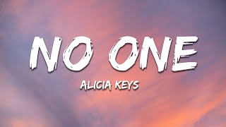 Alicia Keys  No One Lyrics [upl. by Aisac643]