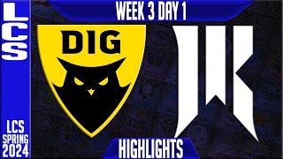 SR vs DIG Highlights  LCS Spring 2024 Week 3 Day 1  Shopify Rebellion vs Dignitas [upl. by Ettennor]