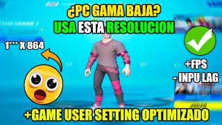 😲SI tienes PC GAMA BAJA DEBES USAR ESTA RESOLUCION ESTIRADA✅ Fortnite Chapter 2 Remix🔨 PC GAMA BAJA [upl. by Edlitam555]