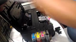 Simple Instalation CISS ink Tank  Memasang Infus Printer Canon [upl. by Arymahs]