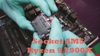 Yeni Soket AM5 AMD Ryzen 9 7900X İşlemci Anakarta Nasıl Takılır Asus B650M Plus Wifi [upl. by Bethezel59]